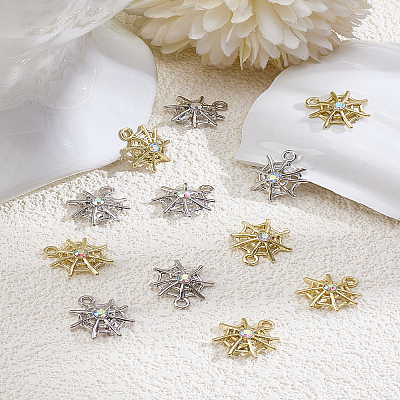 12Pcs 2 Colors Alloy Pendants FIND-LP0005-26-1