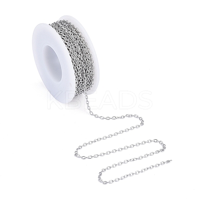 Tarnish Resistant 201 Stainless Steel Cable Chains CHS-R008-11-1