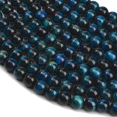 Grade AB Natural Tiger Eye Beads Strands X-G-F591-18-8mm-02-1
