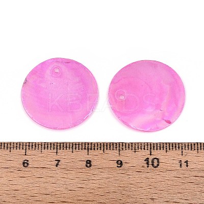 AB Color Plated Capiz Shell Pendants X-SSHEL-T008-01D-1