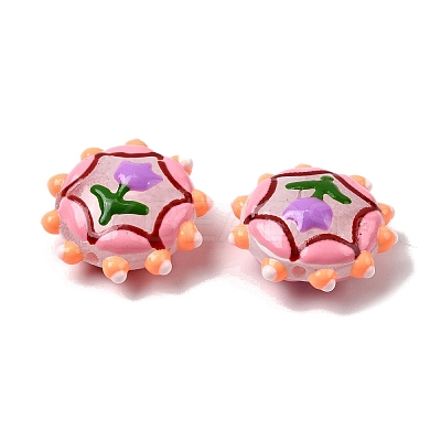Baking Paint Glass Enamel Beads LAMP-K039-34N-1