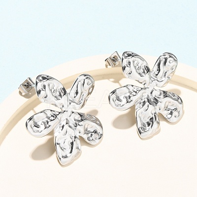 Valentine's Day 304 Stainless Steel Stud Earrings EJEW-C184-01A-P-1