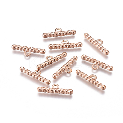 Ion Plating(IP) 304 Stainless Steel Toggle Clasps Parts LS-STAS-F241-07-RG-1