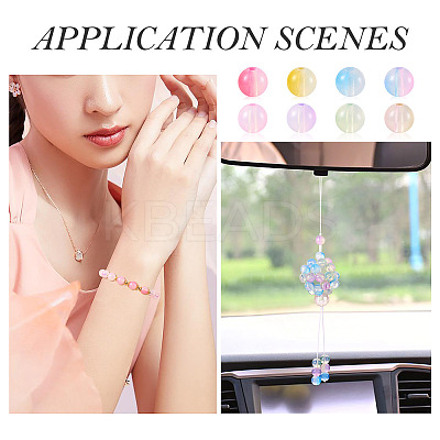 8Bags 8 Colors Transparent Czech Glass Beads GLAA-TA0002-48-1