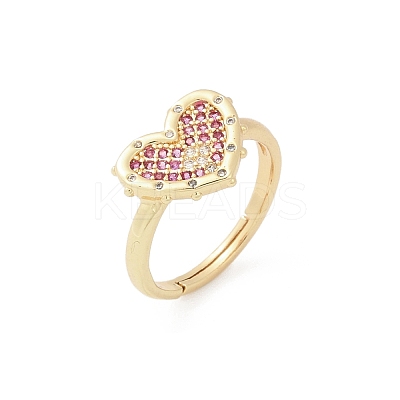 Adjustable Brass Micro Pave Cubic Zirconia Rings RJEW-S400-03G-1