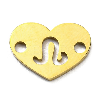 12Pcs 12 Styles Ion Plating(IP) 304 Stainless Steel Hollow Connector Charms STAS-H180-02G-1