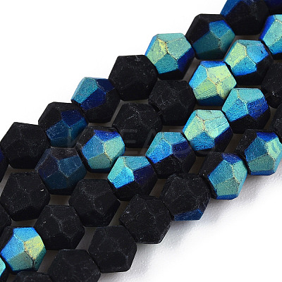 Imitate Austrian Crystal Bicone Frosted Glass Beads Strands GLAA-F029-TM2mm-A02-1