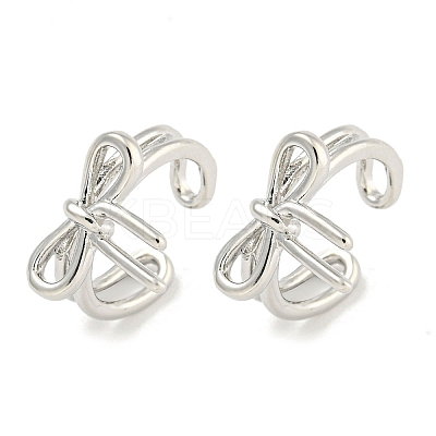 Brass Cuff Earrings for Women EJEW-C104-039P-1
