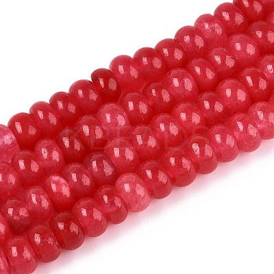Dyed Natural White Jade Beads Strands G-T139-59A-05-1