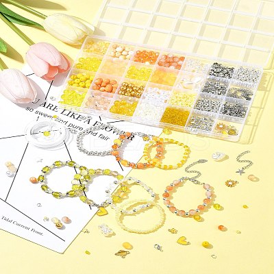 DIY Alloy Enamel & Glass & ABS Plastic Imitation Pearl Bracelets Jewelry Making Kits DIY-FS0007-52-1