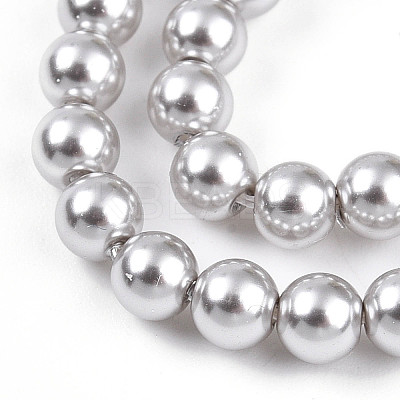 Baking Paint Pearlized Glass Pearl Bead Strands X-HY-N002-4mm-A03-1