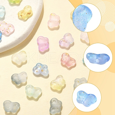 400Pcs 10 Colors Transparent Acrylic Beads OACR-FS0004-08-1