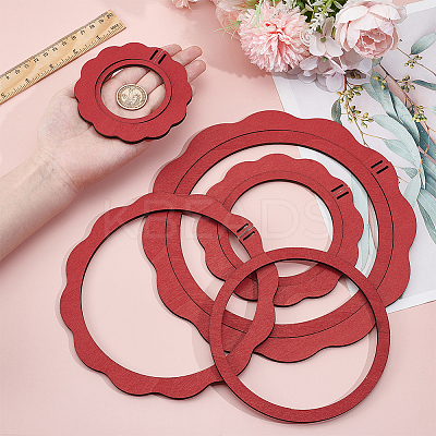 Plywood Embroidery Hoops DIY-WH0888-798B-1