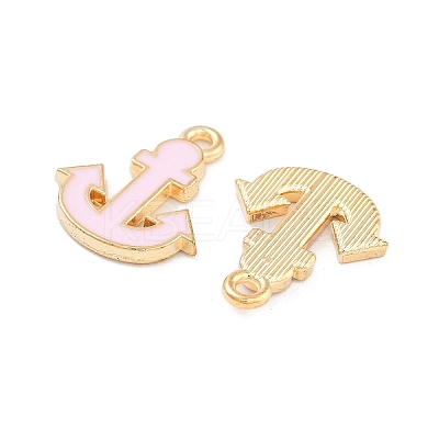 Light Gold Plated Alloy Enamel Charms ENAM-M219-07KCG-03-1