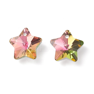 Electroplate Glass Charms GLAA-H104-A09-1