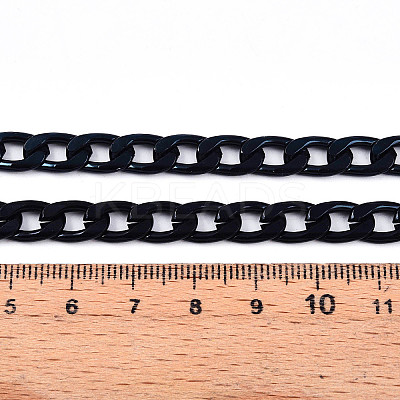 Oxidated in Black Aluminium Twisted Chains Curb Chains X-CHA-K1469-8-1