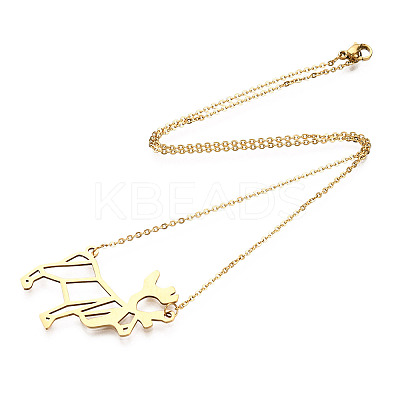 201 Stainless Steel Pendant Necklaces LS-NJEW-T009-JN092-2-40-1