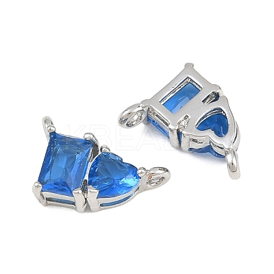 Brass Pave Cubic Zirconia Charms CU-CBA6A75-04P-07-1
