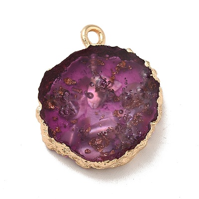 Transparent Resin Pendants CRES-F022-03F-1