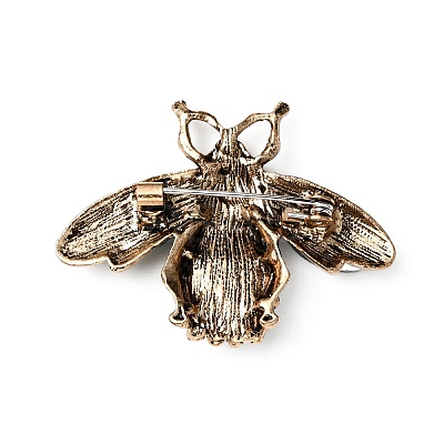 Rhinestone Bee Brooch Pin JEWB-WH0022-61A-1