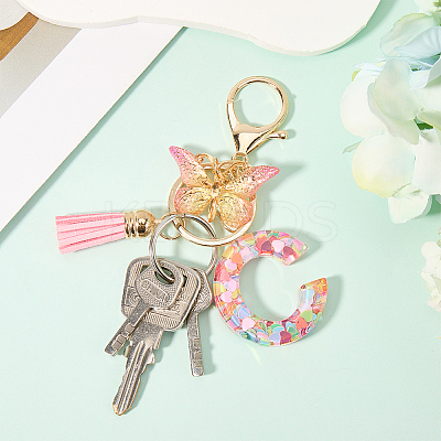 Zinc Alloy Tassel Keychain KEYC-WH20004-12I-1