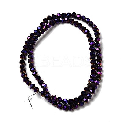 Electroplate Glass Bead Strands EGLA-R042-4mm-02-1