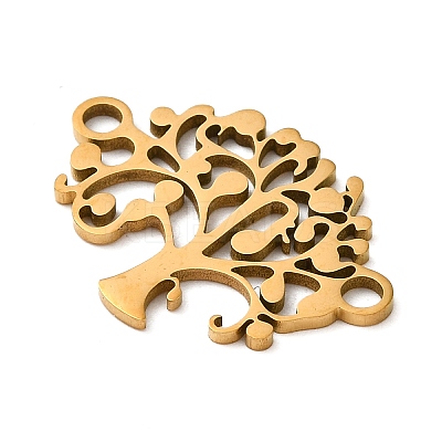 304 Stainless Steel Connector Charms STAS-D013-02C-G-1