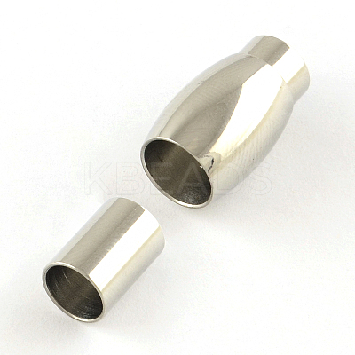 Tarnish Resistant Smooth Surface 316 Surgical Stainless Steel Magnetic Clasps with Glue-in Ends STAS-R074-20-1