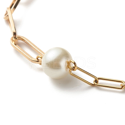 Glass Pearl Beaded Necklaces NJEW-TA00004-1