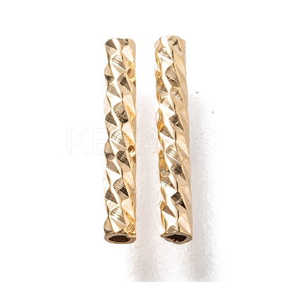 Corrugated Brass Tube Beads KK-H759-28A-G-1