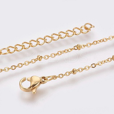 Ion Plating(IP) 304 Stainless Steel Cable Chain Anklets AJEW-P069-01G-1