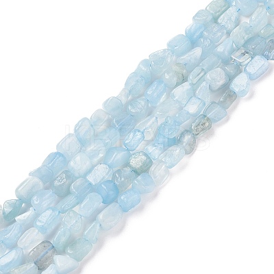 Natural Aquamarine Beads Strands X-G-D0004-A02-04-1