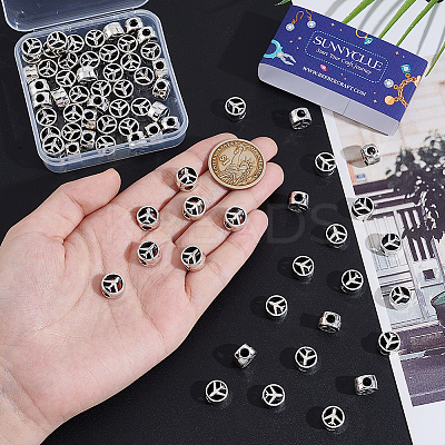 80Pcs Tibetan Style Alloy European Beads TIBE-SC0001-99-RS-1