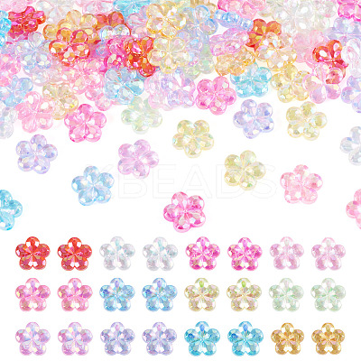 168Pcs 12 Colors Transaparent Acrylic Beads PACR-TA0001-19-1