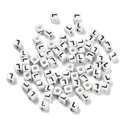 Opaque Acrylic Beads OACR-S076-01L-1