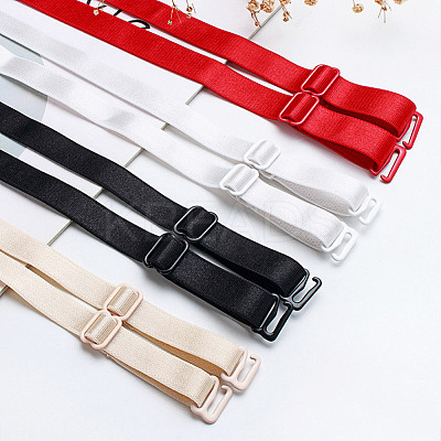 8 Pairs 4 Colors Adjustable Nylon Bra Straps FIND-GO0002-20-1