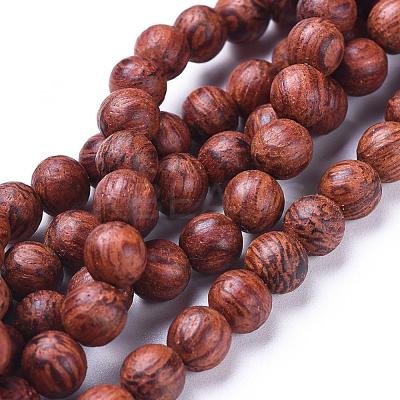 Wood Beads Strands WOOD-F008-03-C-1
