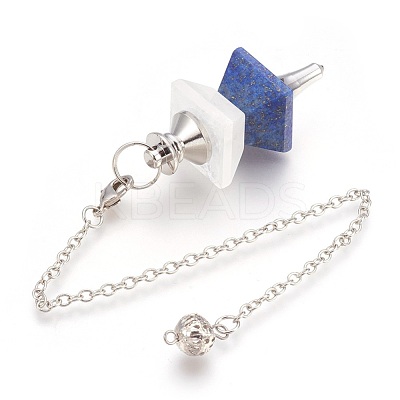 Natural Lapis Lazuli Dowsing Pendulums KK-F756-09C-1