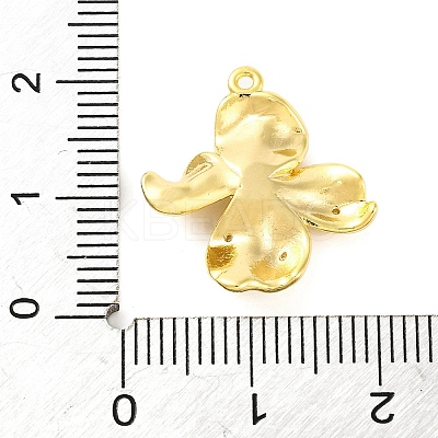 Brass Pave Clear Cubic Zirconia Pendants KK-Z051-02G-02-1