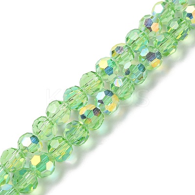 Electroplate Glass Beads Strands GLAA-Q099-E01-02-1