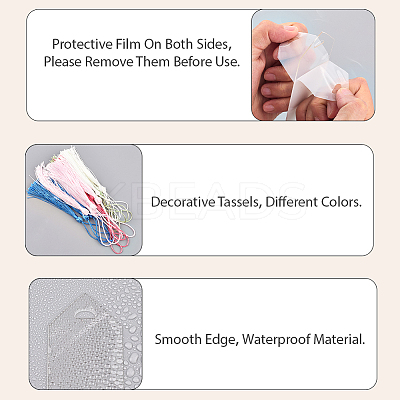 25Pcs Arrow Transparent Blank Acrylic Bookmarks DIY-CP0012-47-1