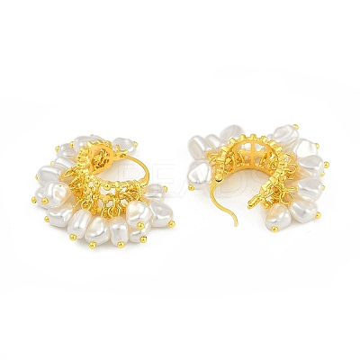 Brass Hoop Earrings for Women EJEW-Q391-16G-1