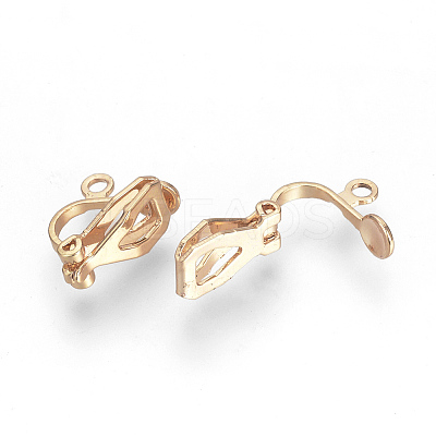 Brass Clip-on Earring Findings LS-X-KK-R071-11RG-1