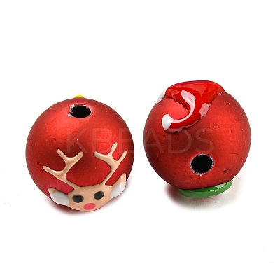 Christmas Theme Opaque Acrylic Beads OACR-E025-03-1