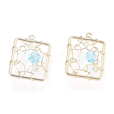 Brass Pendants KK-F755-25G-NF-1