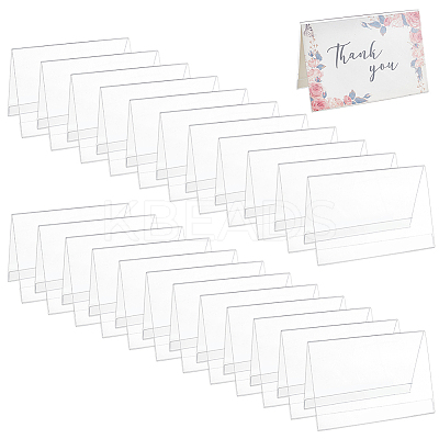 Name Plastic Table Top Display Stand ODIS-WH0070-86B-1