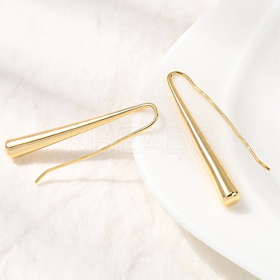 Brass Teardrop Dangle Earrings X-EJEW-C158-01G-1