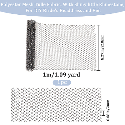 Polyester Big Eye Mesh Organza Veil DIY-WH0453-61A-1