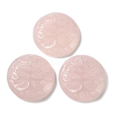 Natural Rose Quartz Pendants G-C091-03G-1