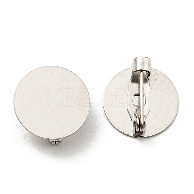 Non-Tarnish 201 Stainless Steel Tray Brooch LS-STAS-Q246-01C-P-1